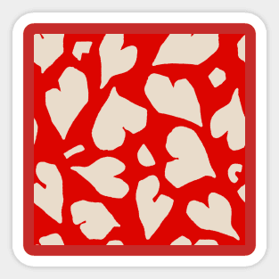 Beige Matisse Hearts Sticker